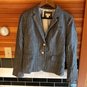 J.Crew Wool Blazer with Gold Buttons